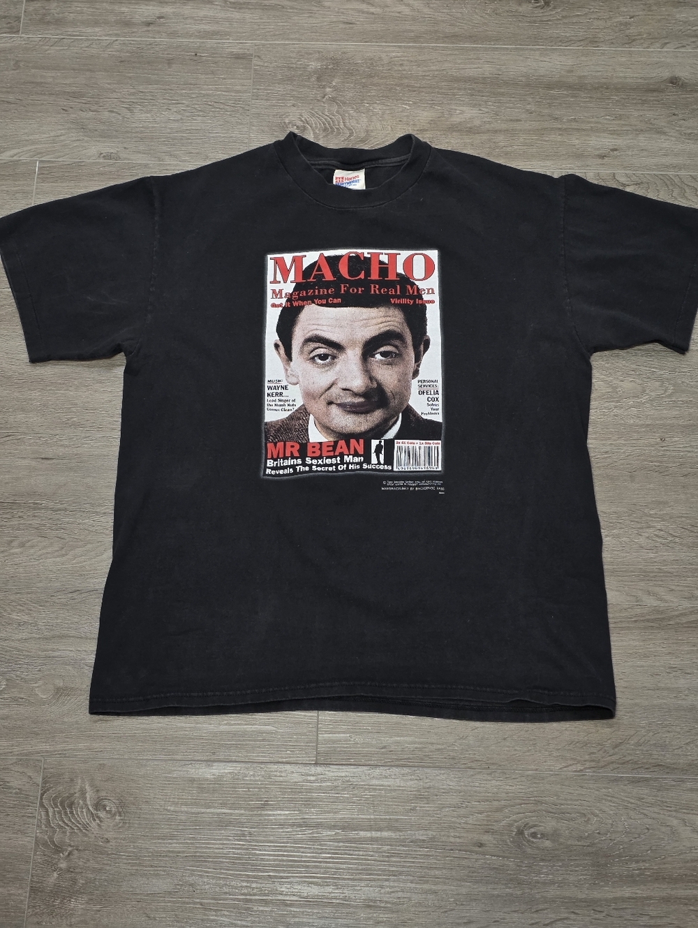 Vintage 96 Rare Mr Bean Macho Magazine Promo T-Shirt Sz L Britains Sexiest Man